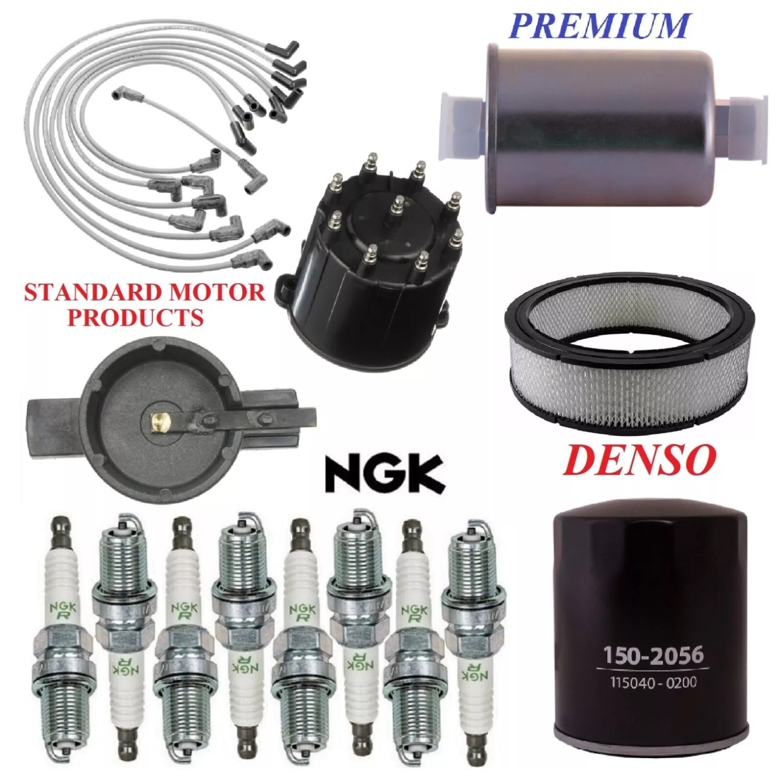 Tune Up Kit Filters Cap Spark Plugs Wire For CHEVY R20 SUBURBAN V8 5.7L 87-88