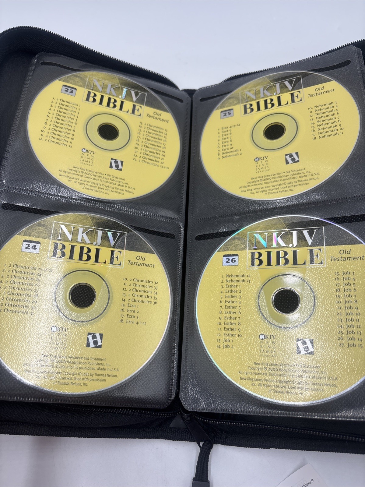 Old & New Testaments NKJV BIBLE Audio CD Hendrickson 2000 COMPLETE Carrying Case