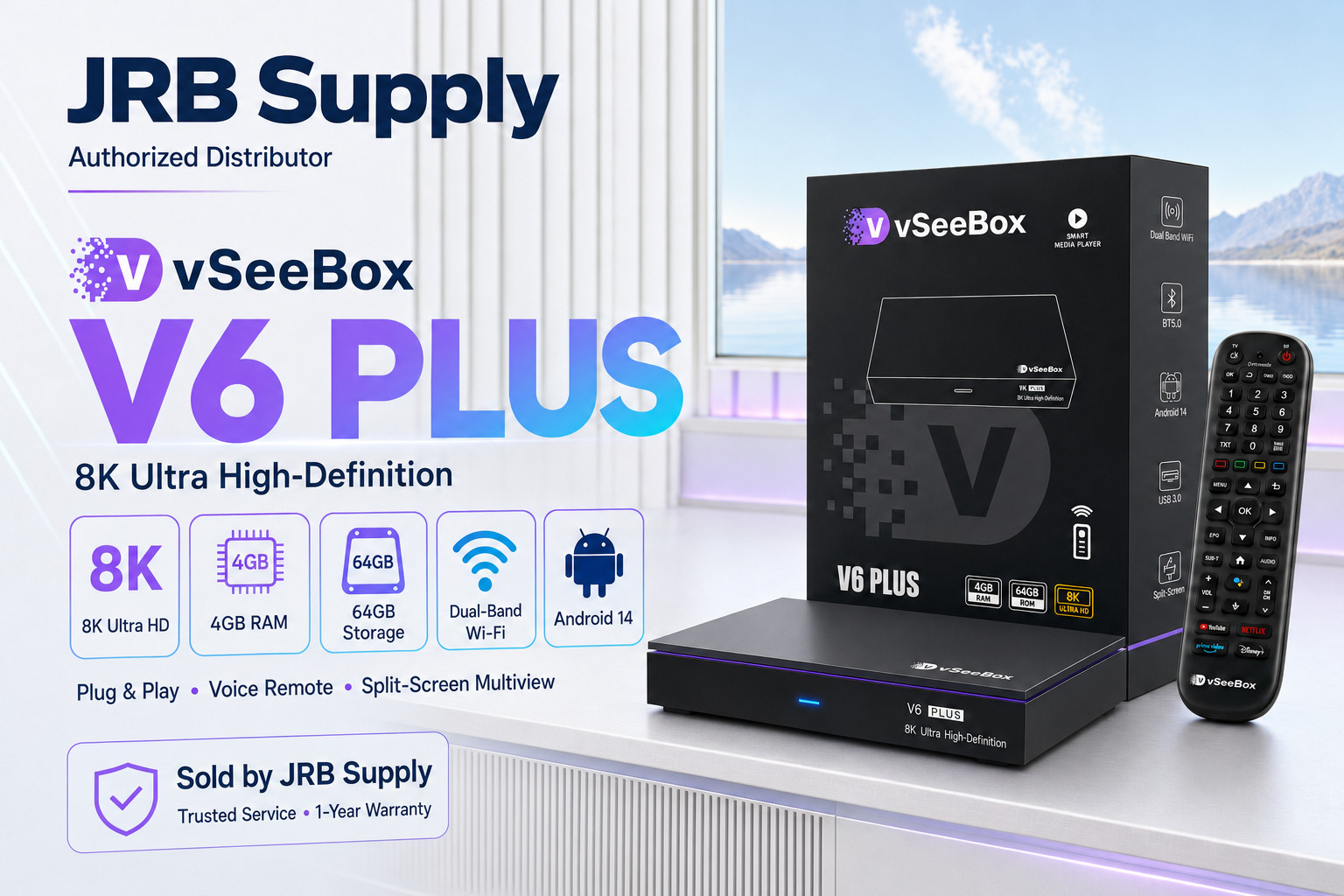 vSeeBox V6 Plus - AUTHORIZED DISTRIBUTOR - FREE SAME DAY SHIPPING