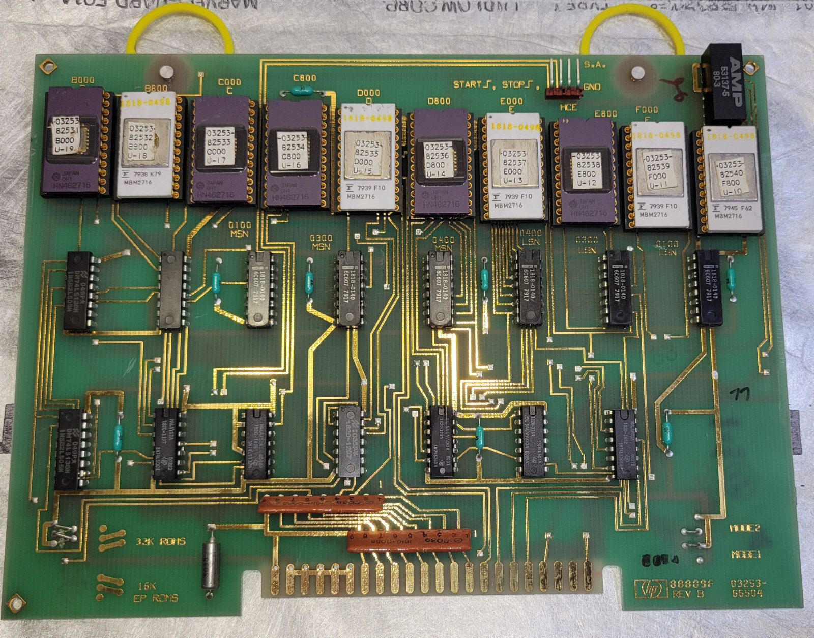 Hewlett-Packard Circuit Board 03253-66504. 88809F REV B.