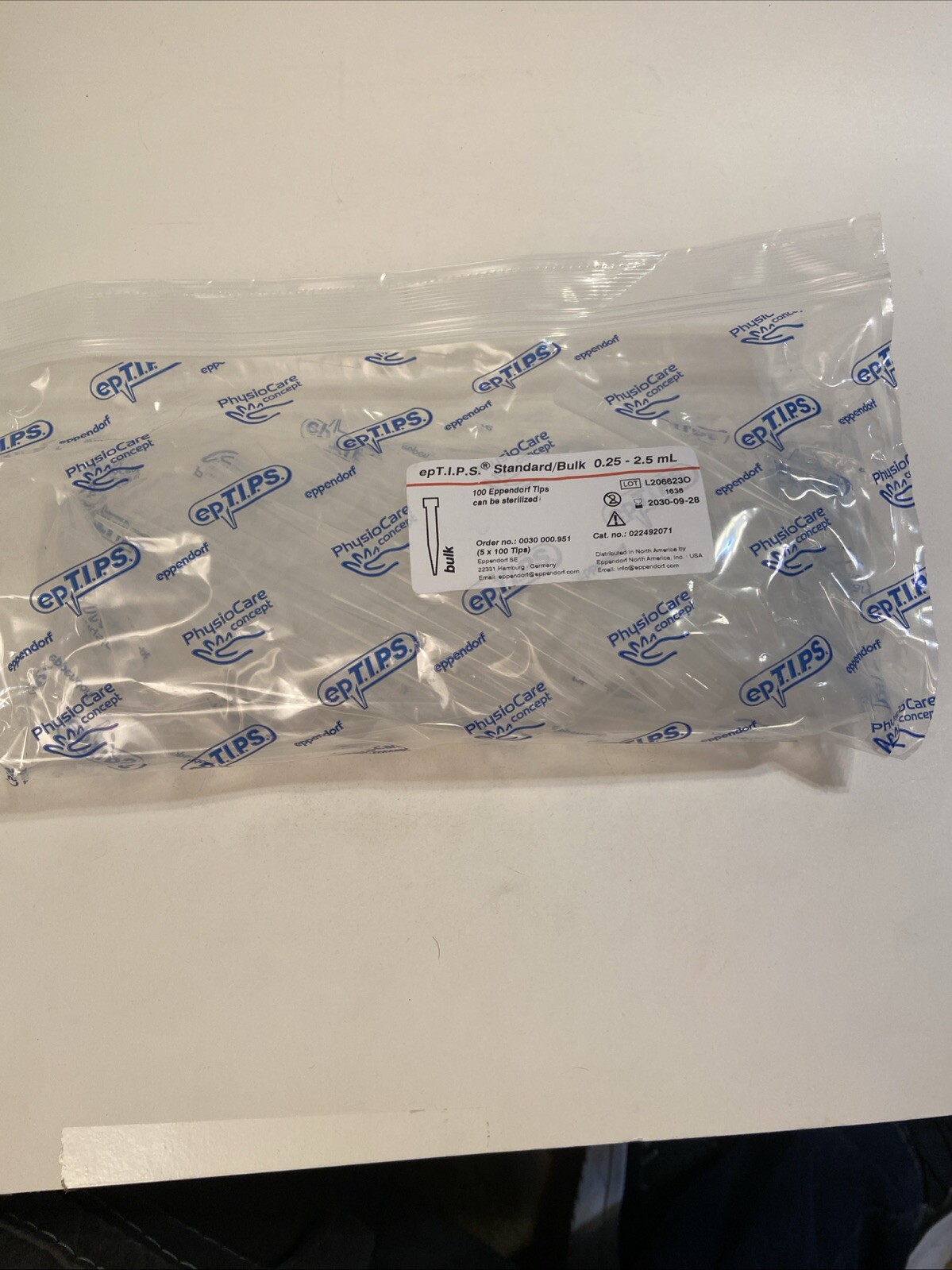 Eppendorf 022492071 Tips 0.25 - 2.5mL epT.I.P.S.  100 Pack L2066230 2030-09-28