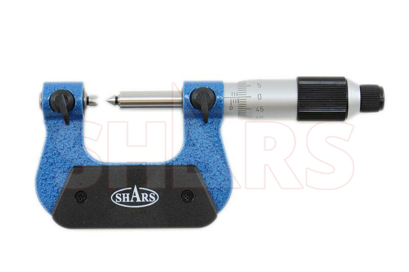 0-25mm .01mm Metric Screw Thread Micrometer Interchangeable Anvil P}