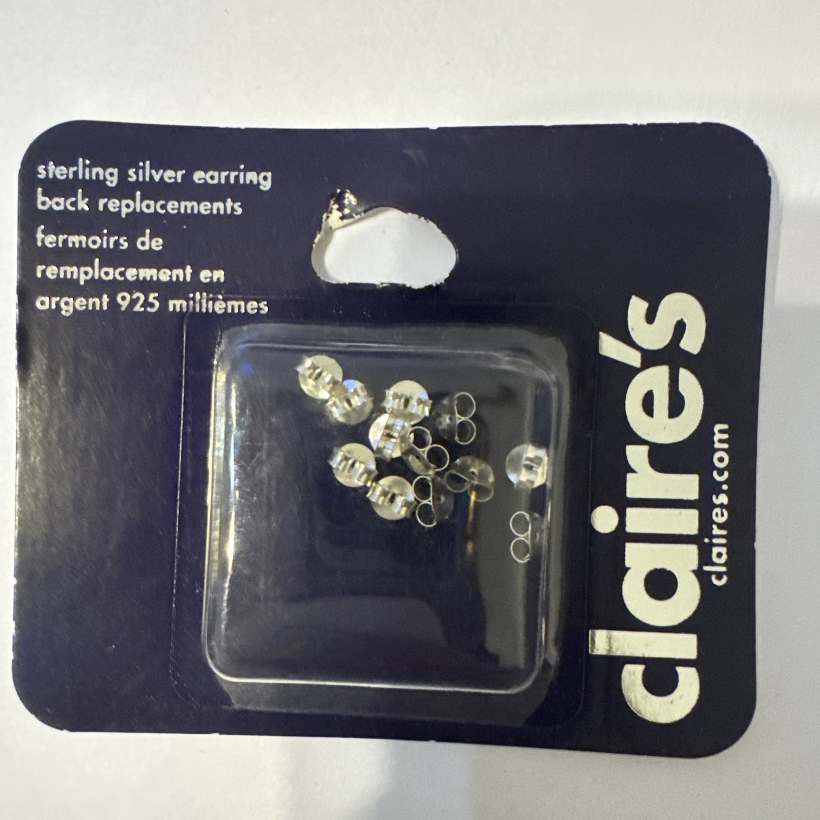 Claire’s 925 Sterling Silver Earring Backs Small Butterfly Replacements 12pc NEW