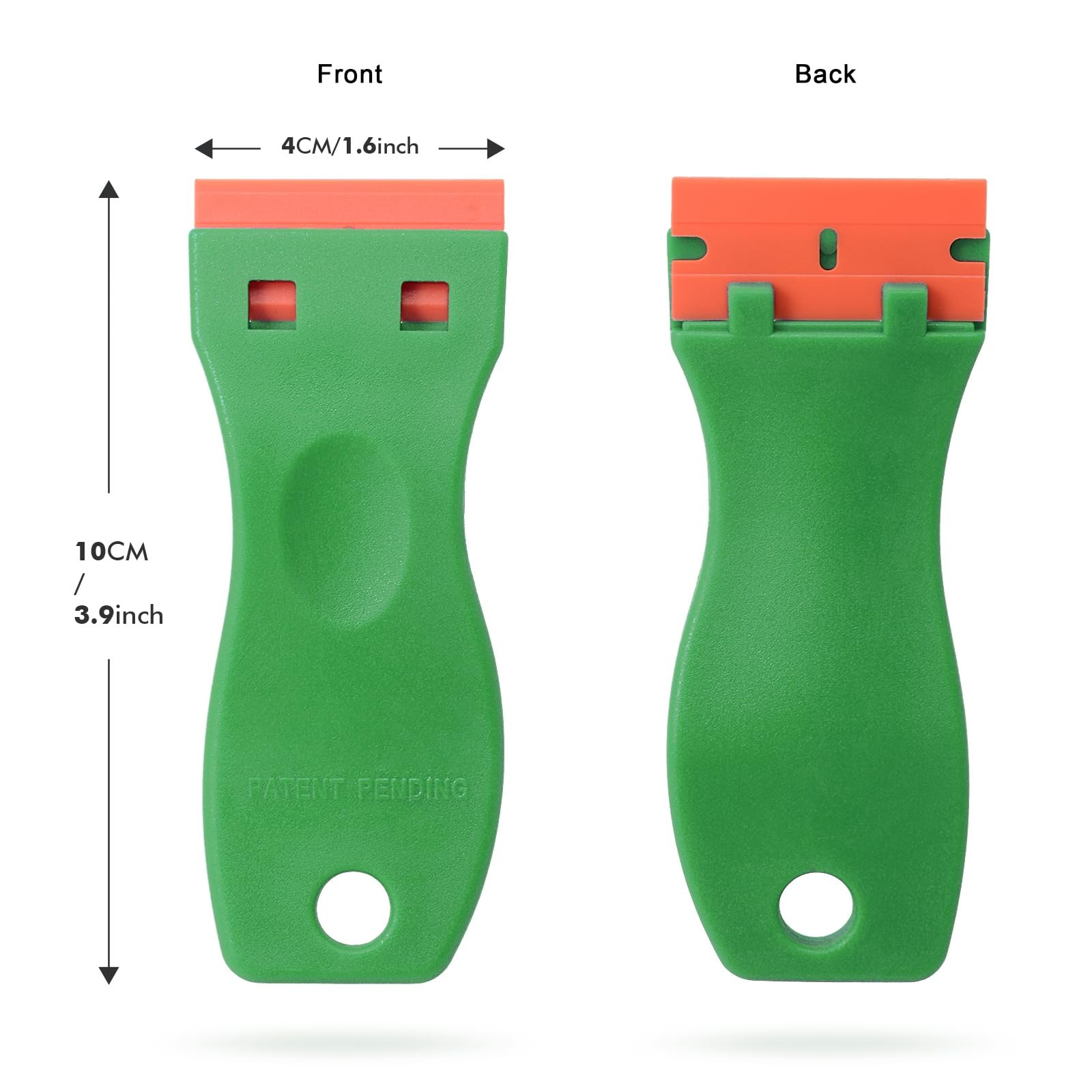 FOSHIO 2PCS Plastic Razor Scrapers 100 PCS Double Edge Blades Cleaning