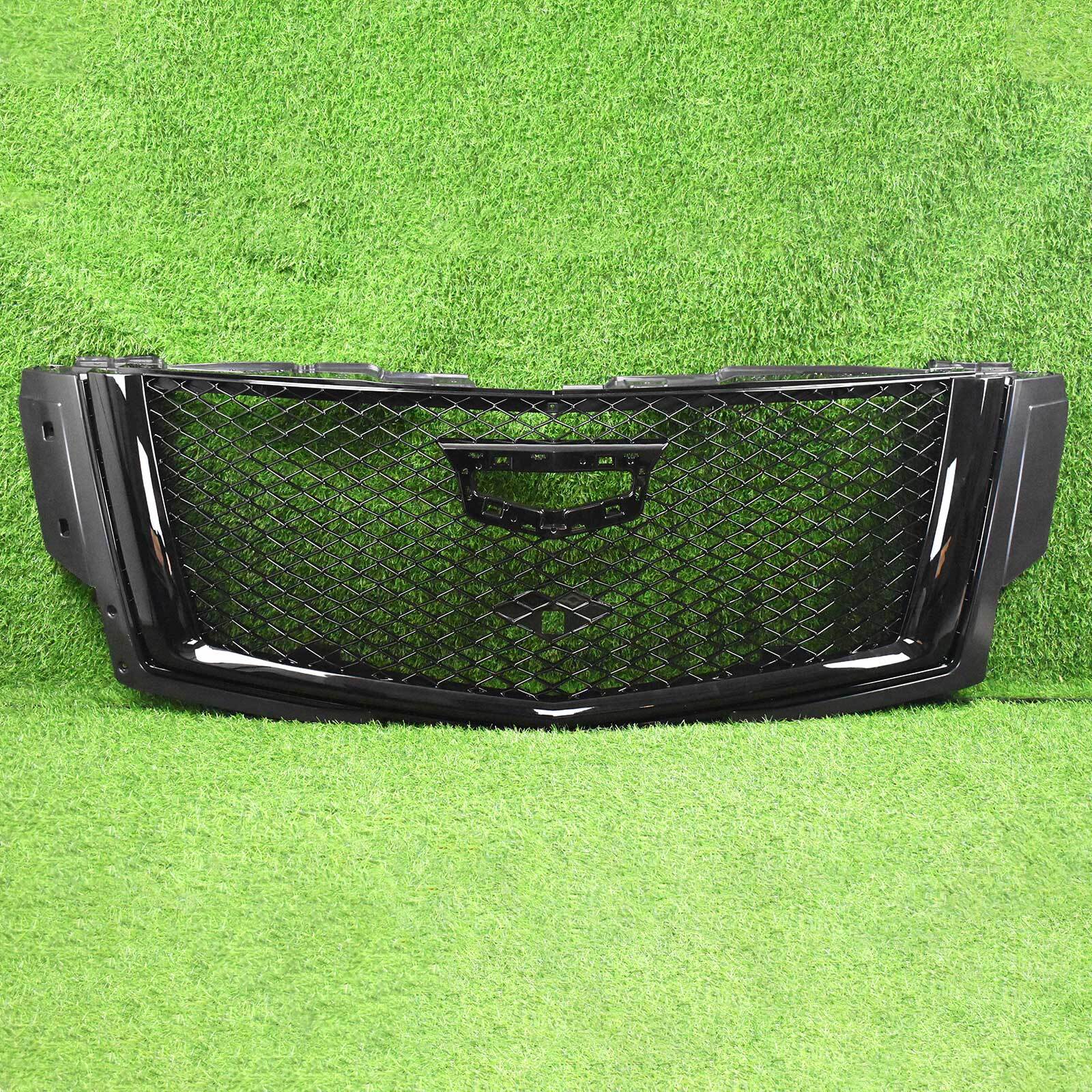 Fits 2015-2020 Cadillac Escalade Front Upper Bumper Grille Gloss Black W/ Camera