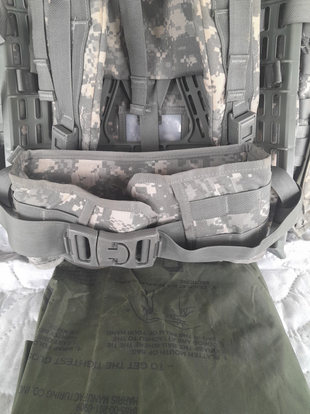 RUCKSACK LARGE FLIED PACK MOLLE 7 POUCHES DRY BAG FOAM MAT HUNTING