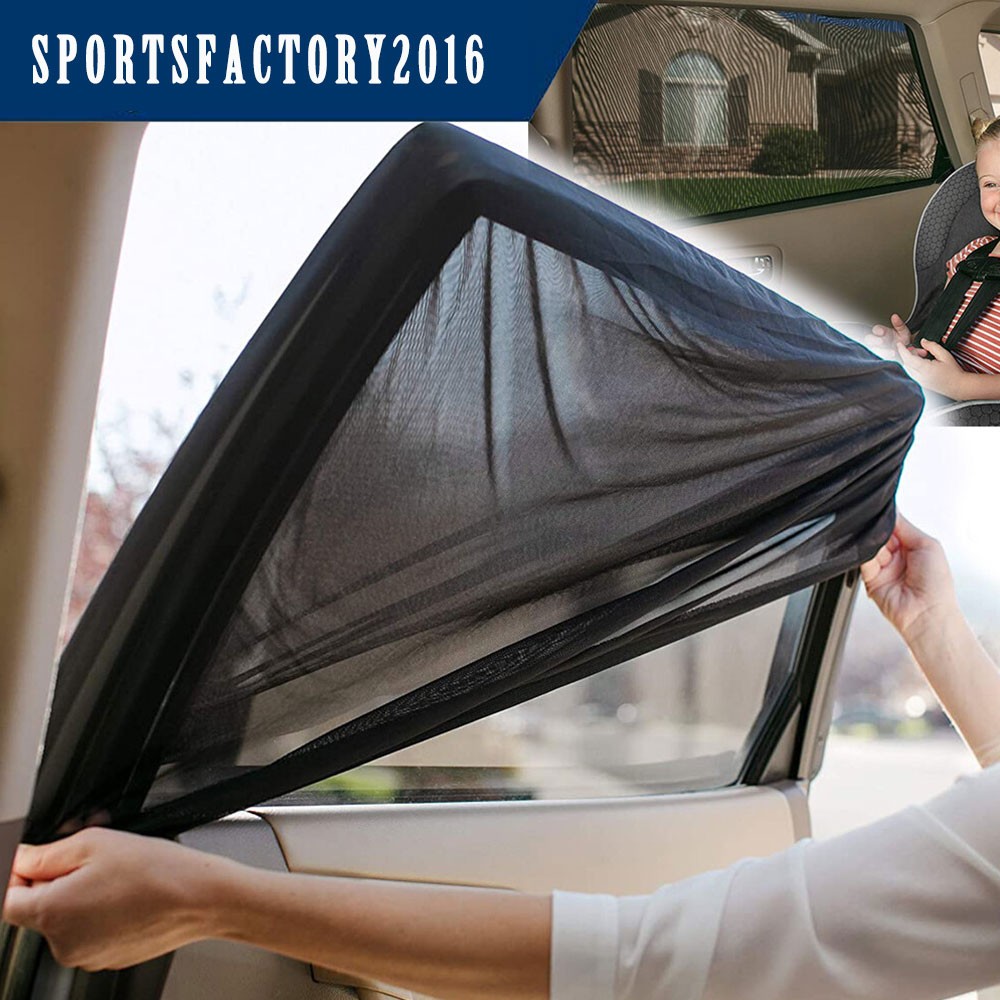Car Side Window Sun Shades Mesh Cover Screen Shield UV Block For Baby Pets 2Pack