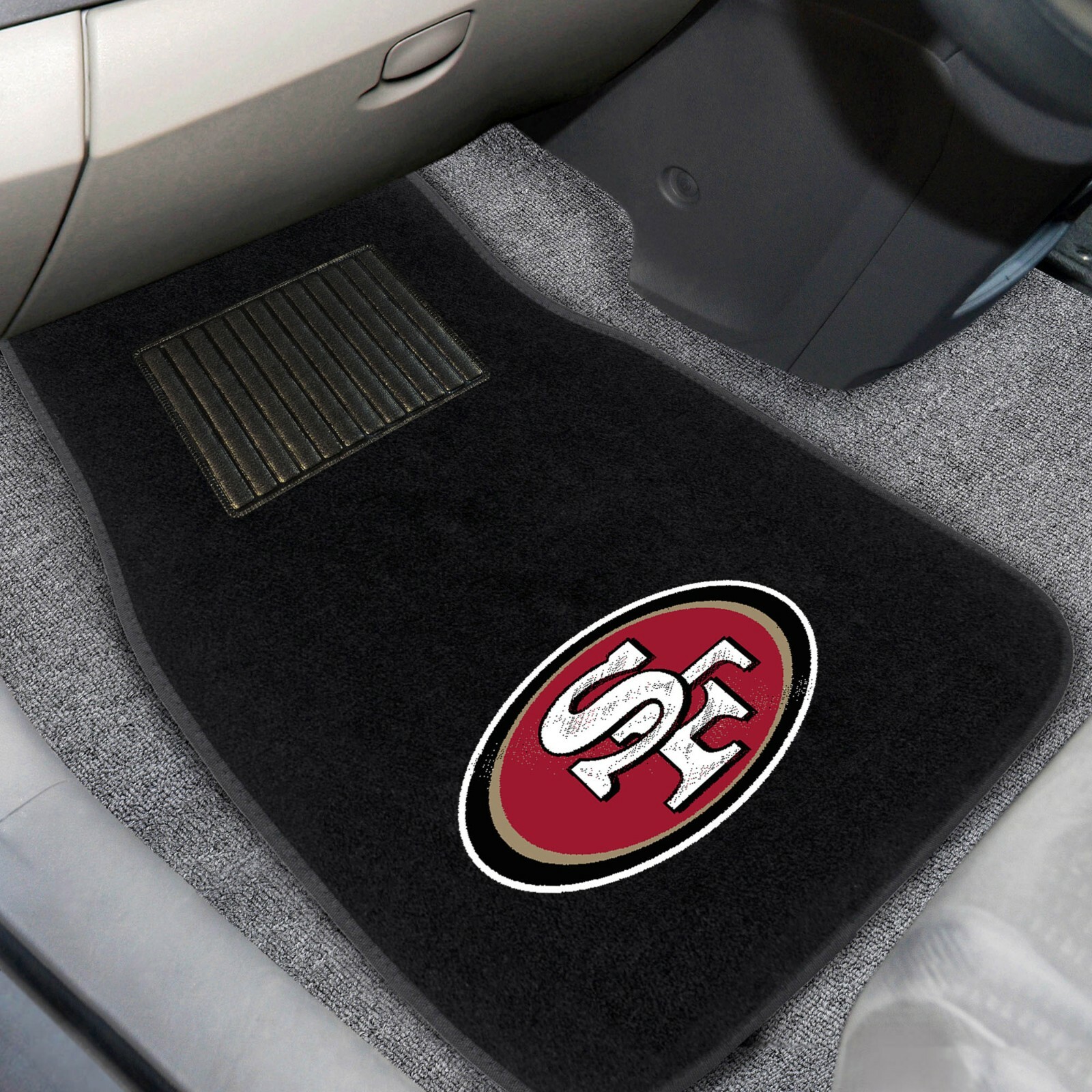 NFL San Francisco 49ers Car Truck Front Back Floor Mats & Steering Wheel Cover