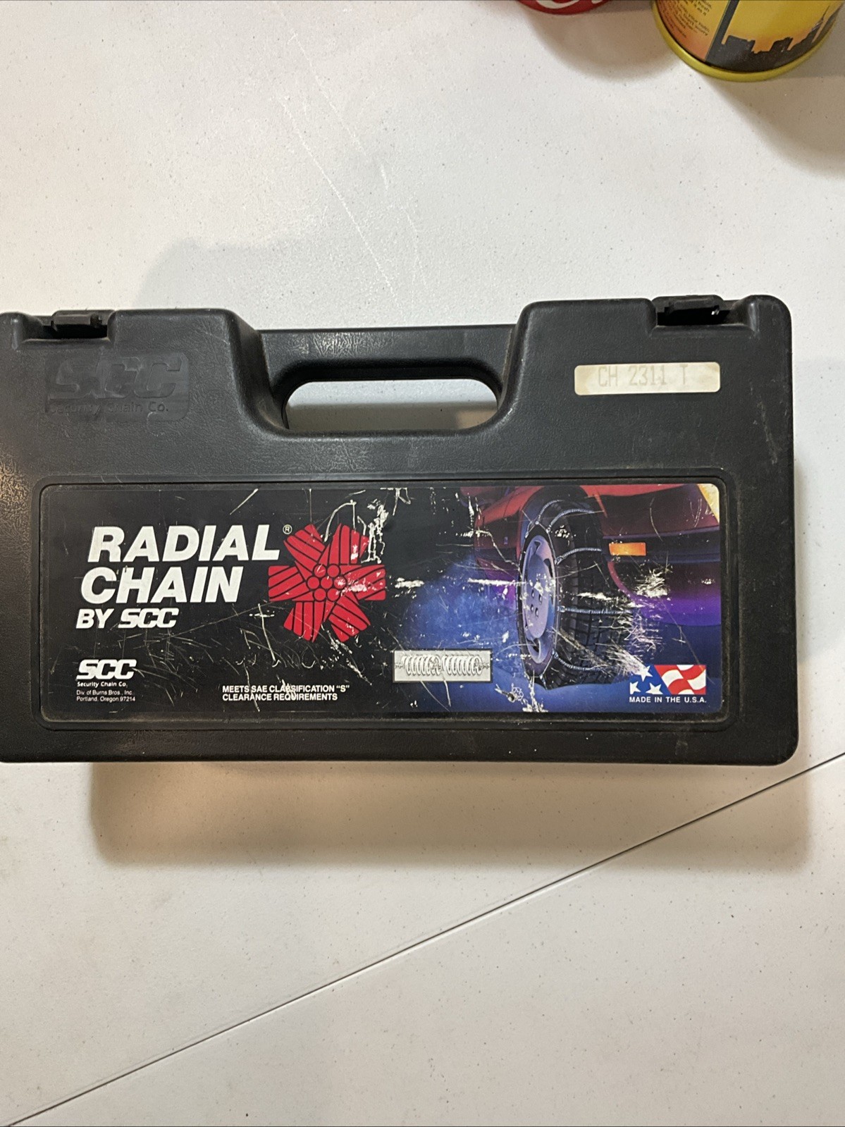 SCC Radial Tire Chains CH 2311 T Vintage SET OF 2 Used In Original Storage Box