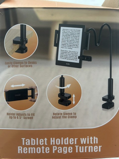 Kindle Holder with Remote Page Turner - Hands Free Viewer