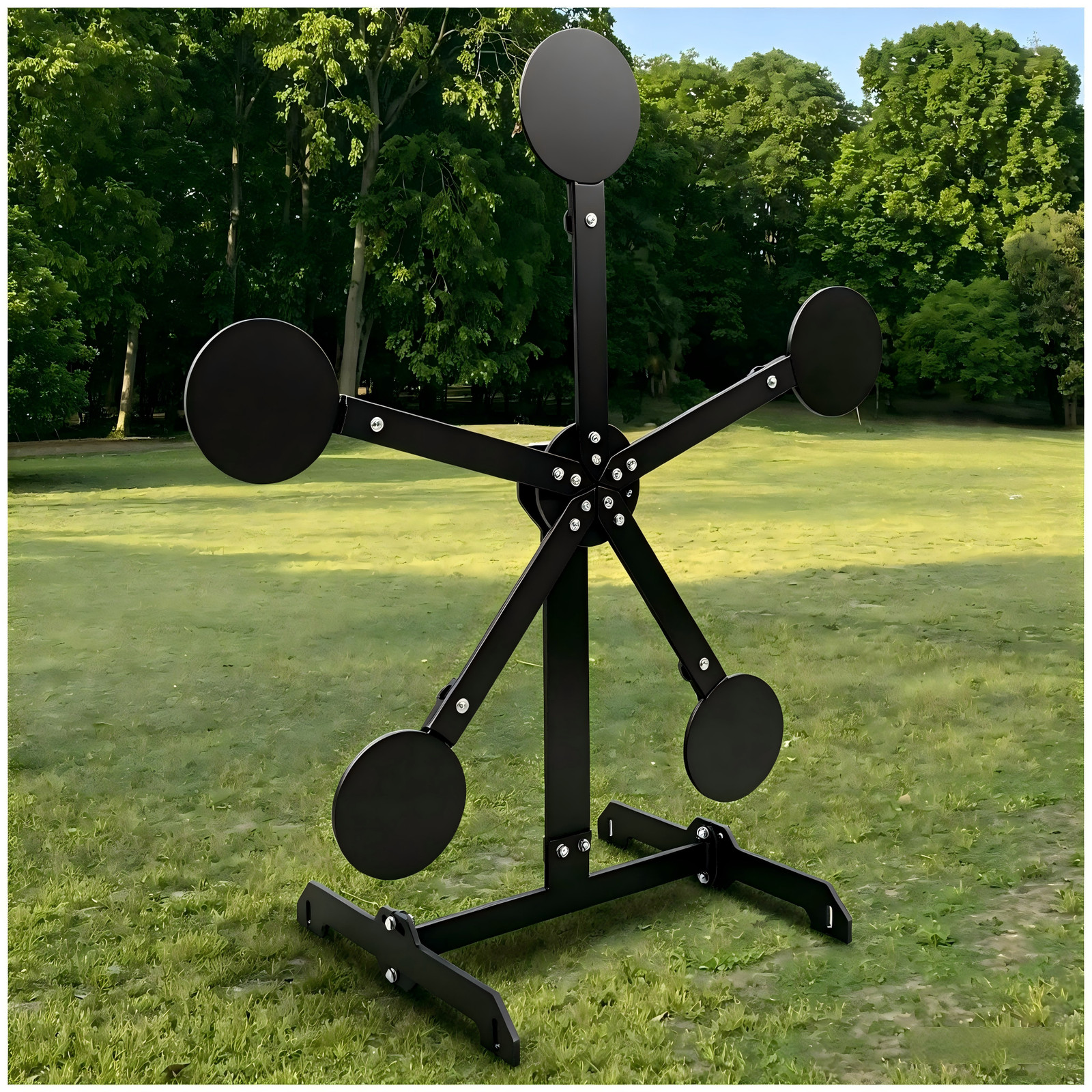 8" inch Portable Paddles Star Reactive Shooting Target Q235 Steel, No Welding