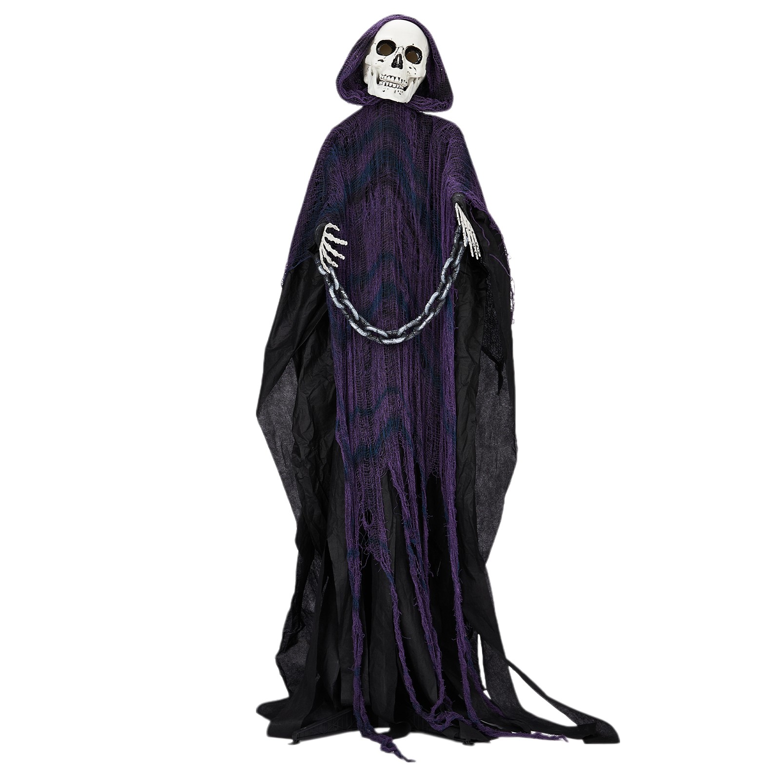 6ft Halloween Decorations Outdoor Life Size Animatronics Grim Reaper with Chain