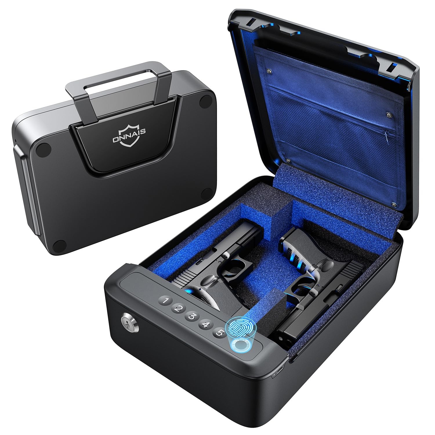 Biometric Safe – Portable Handgun Safe with Fingerprint Lock