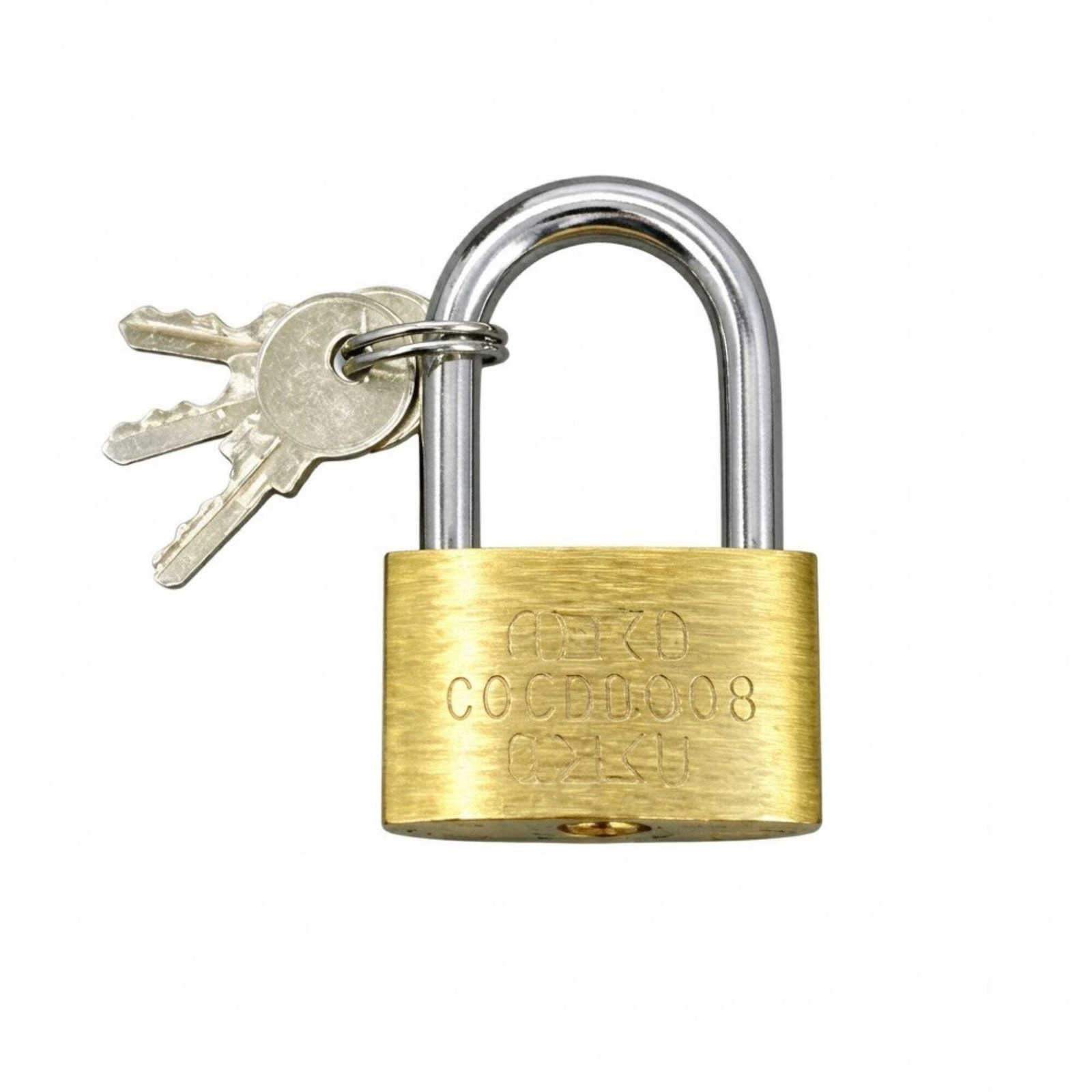1.25" x 1.6" Solid Brass Padlock with 3 Keys Heavy Duty Lock