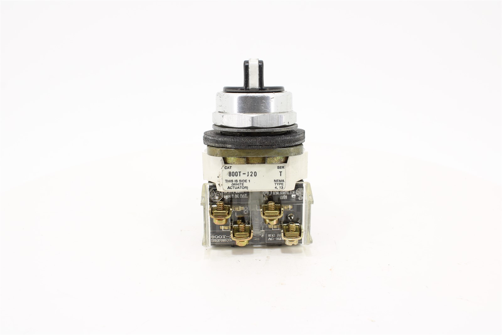 Allen-Bradley 800T-J20B Selector Switch | 3-Pos | Spring Return