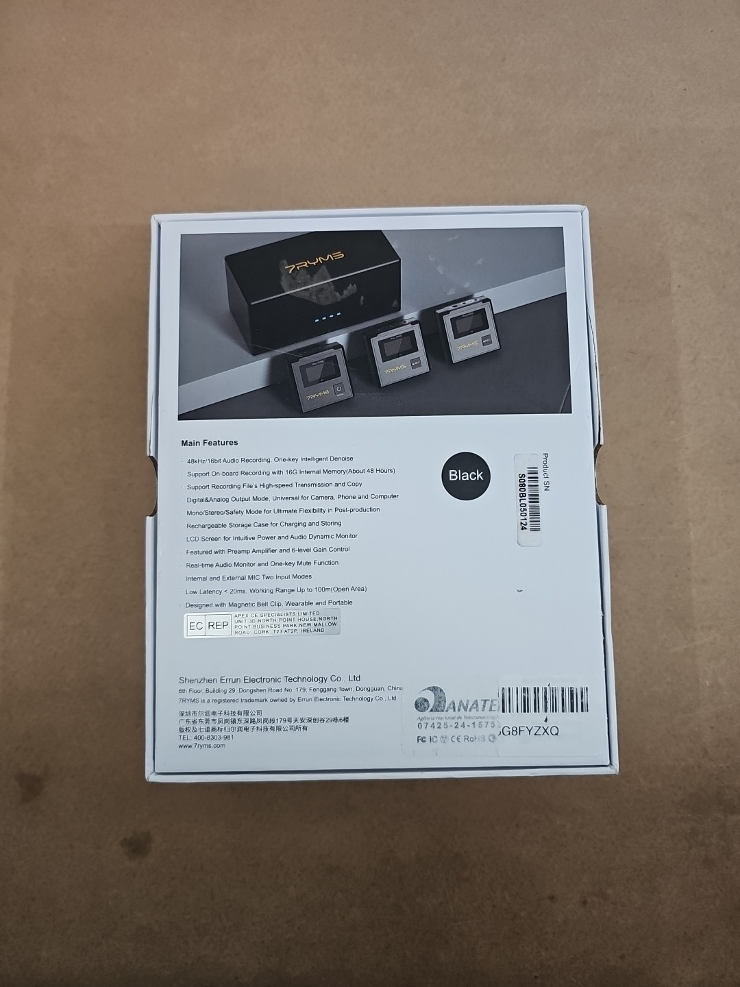 7RYMS iRAY DW30 Dual-Channel Wireless Lavalier Microphone System Charging Box