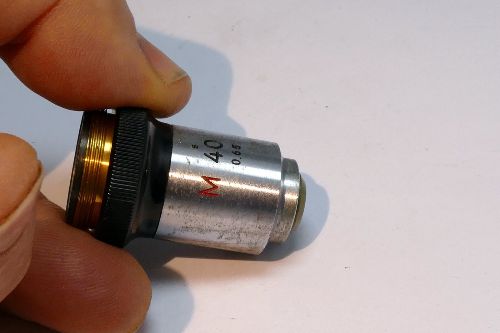 Nikon M 40 / 0.65 Microscope Objective Lens - works good Genuine