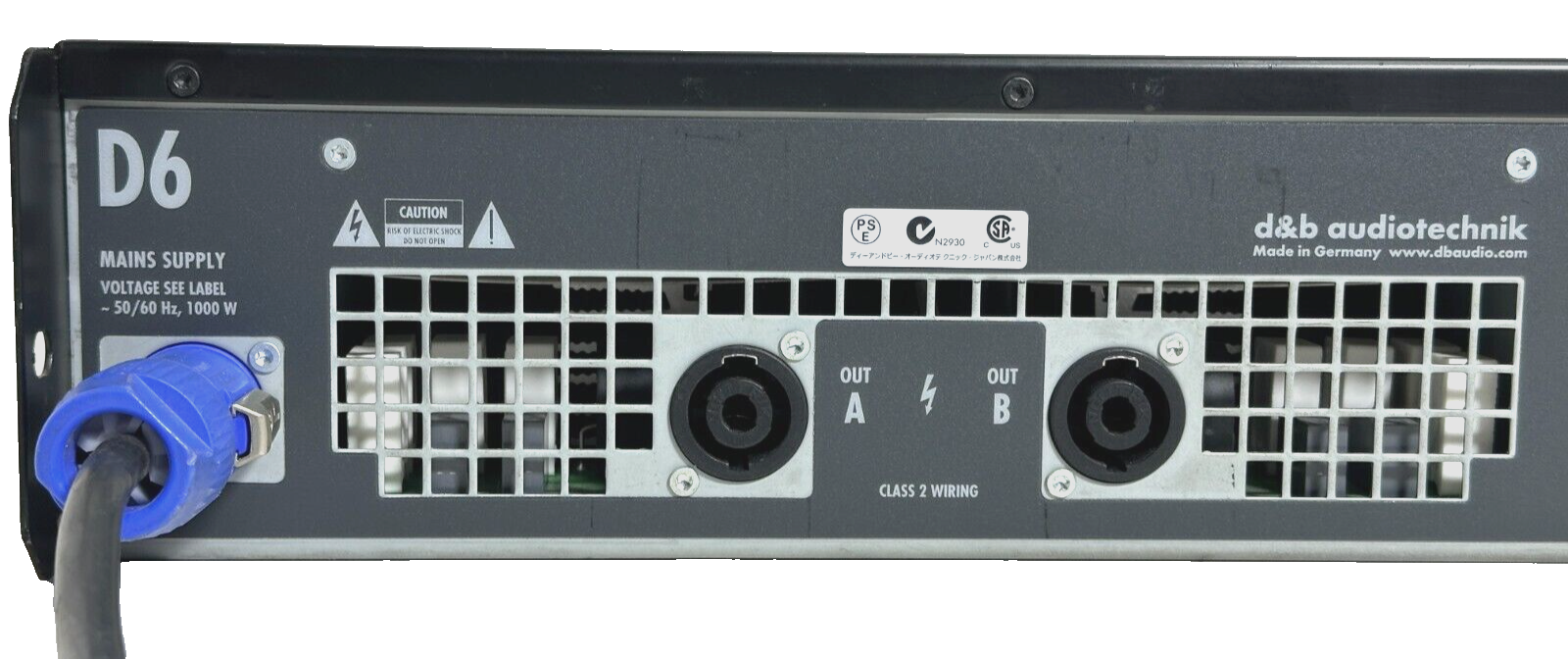 D&B Audiotechnik D6 Power Amp With NL4 (One)THS