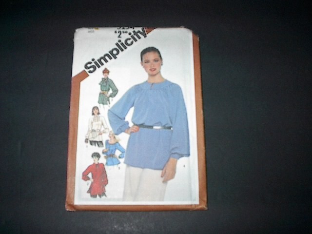 Simplicity Pattern 5234 Misses' Set of Pullover Tunics in Two Lengths  14  Uncut