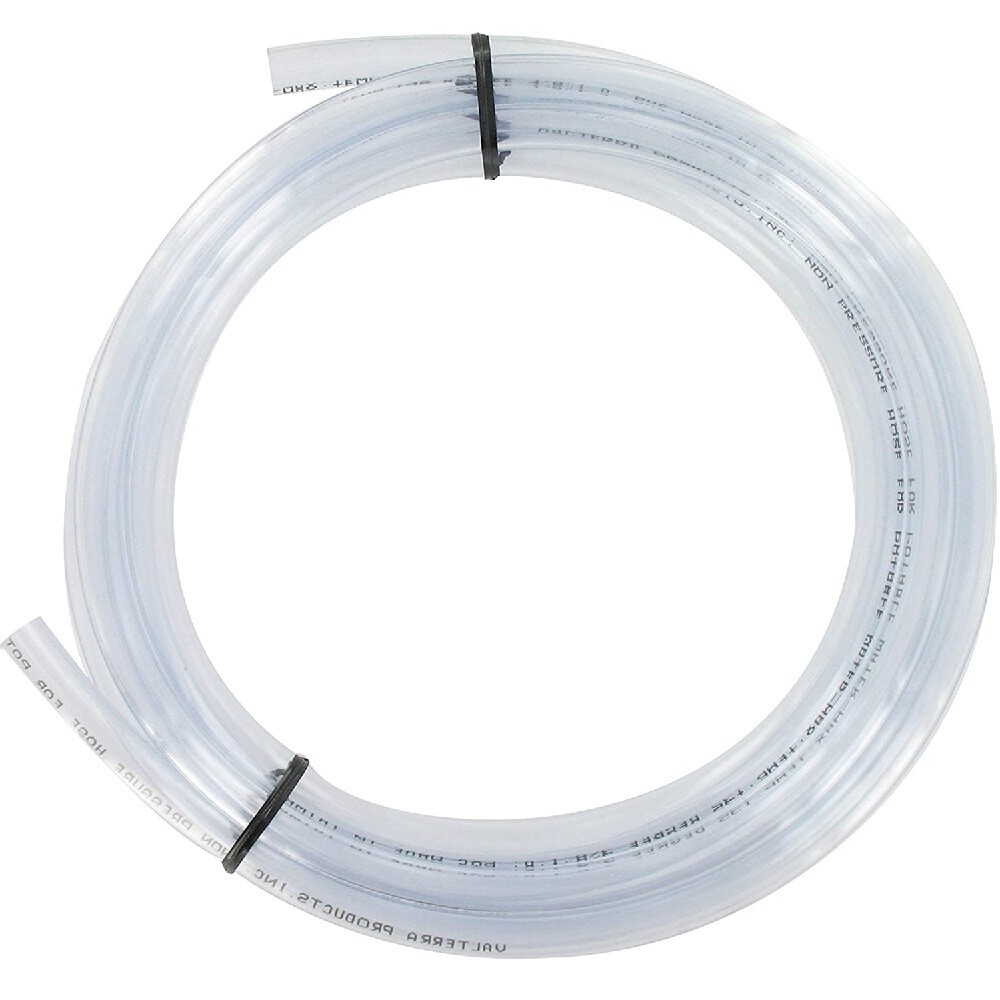 Valterra Vinyl Tubing 3/8" I.D. x 1/2" O.D. 100 ft Clear Pool Home RV W01-1400BU