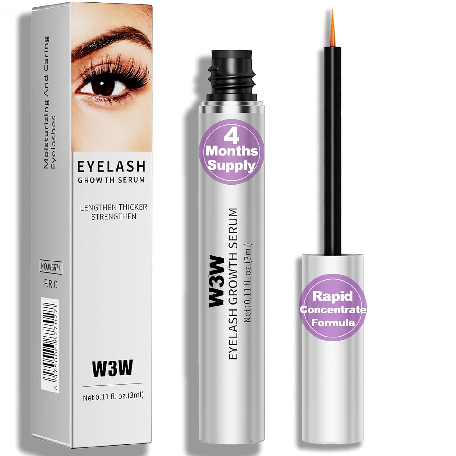 Lash Serum- Rapid Eyelash Growth Serum for Tronger, Healthier Lashes & Brows, Ve