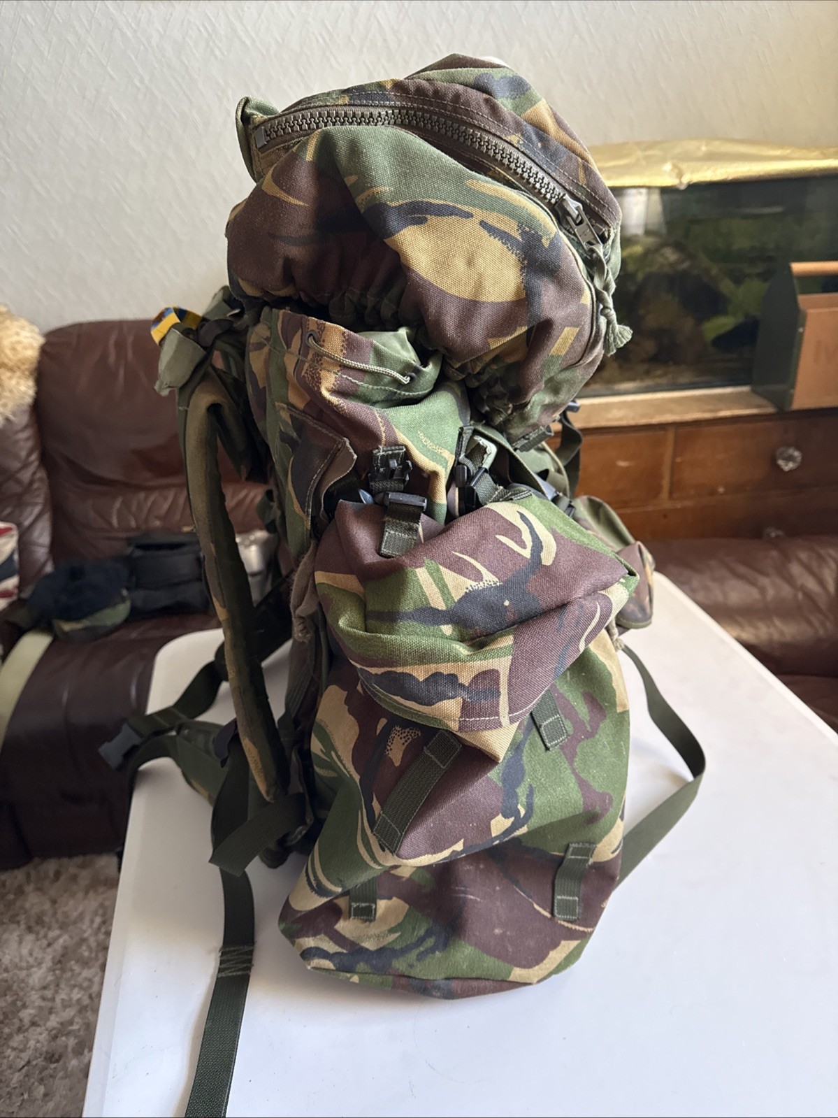 British Army Issue Rucksack + Frame Short Convoluted Back DPM + Side Pouches