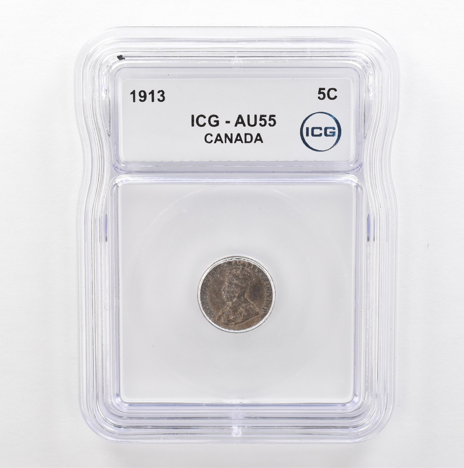 1913 Canada 5 Cents AU55 ICG Beautiful Tone *5352