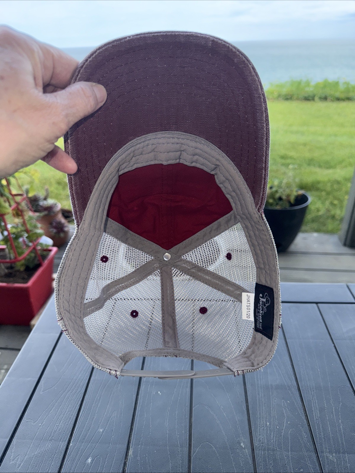 Kentucky Multi-Color Sunset Patch WashedMaroon White Trucker Hat cap SnapBack