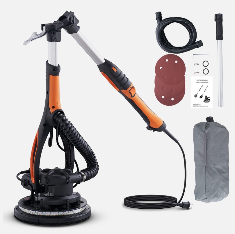 Drywall Sander 850W Powerful Electric Dustless Wall Sander+Vacuum Attachment Bag