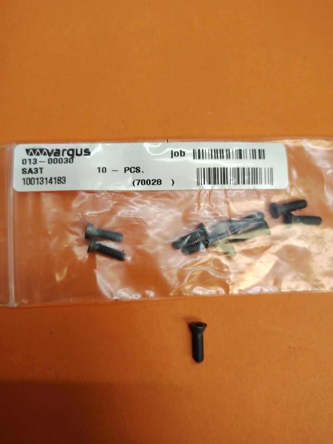 VARGUS SA3T METRIC SCREW FOR INDEXABLE TOOLS REPLACEMENT 10 PACK 1001314183