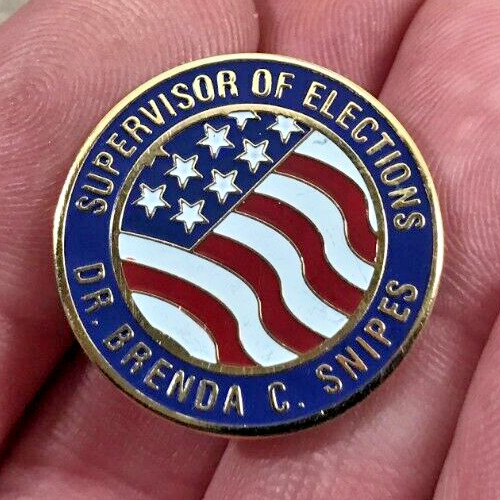 Supervisor Of Elections Dr. Brenda C. Snipes Lapel Hat Vest Shirt Jacket Pin