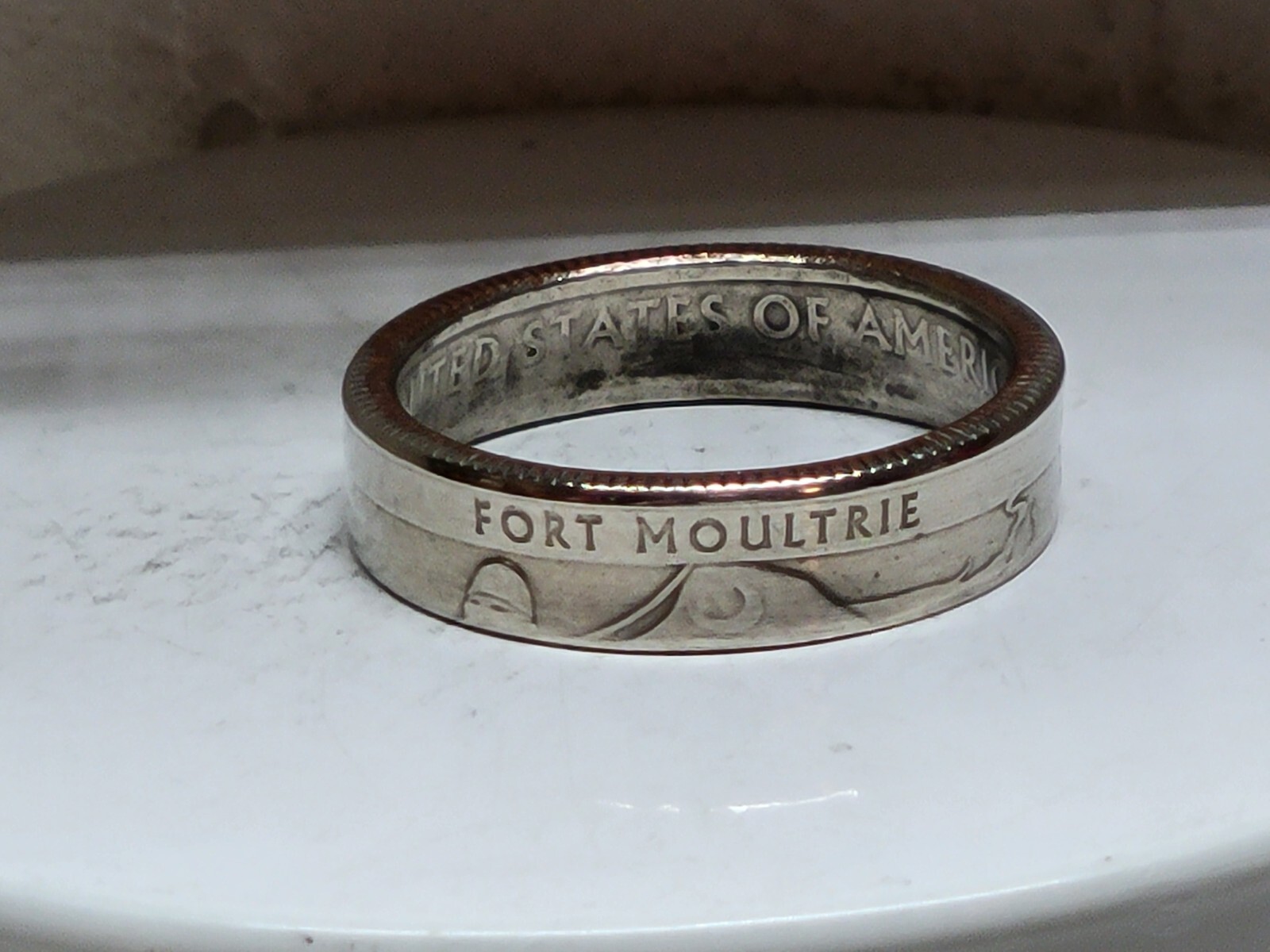 FORT MOULTRIE, SC. - Size 9 State Quarter Coin Ring