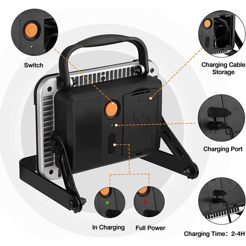 EverBrite Rechargeable 1500Lumen Work Light LED Super Bright Worklight w/2 Modes