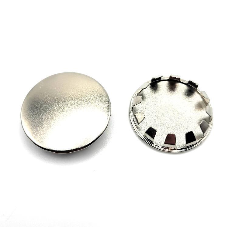 1 1/2” Metal Snap in Panel Plugs Nickel Plated Steel Hole Covers Bright Finish
