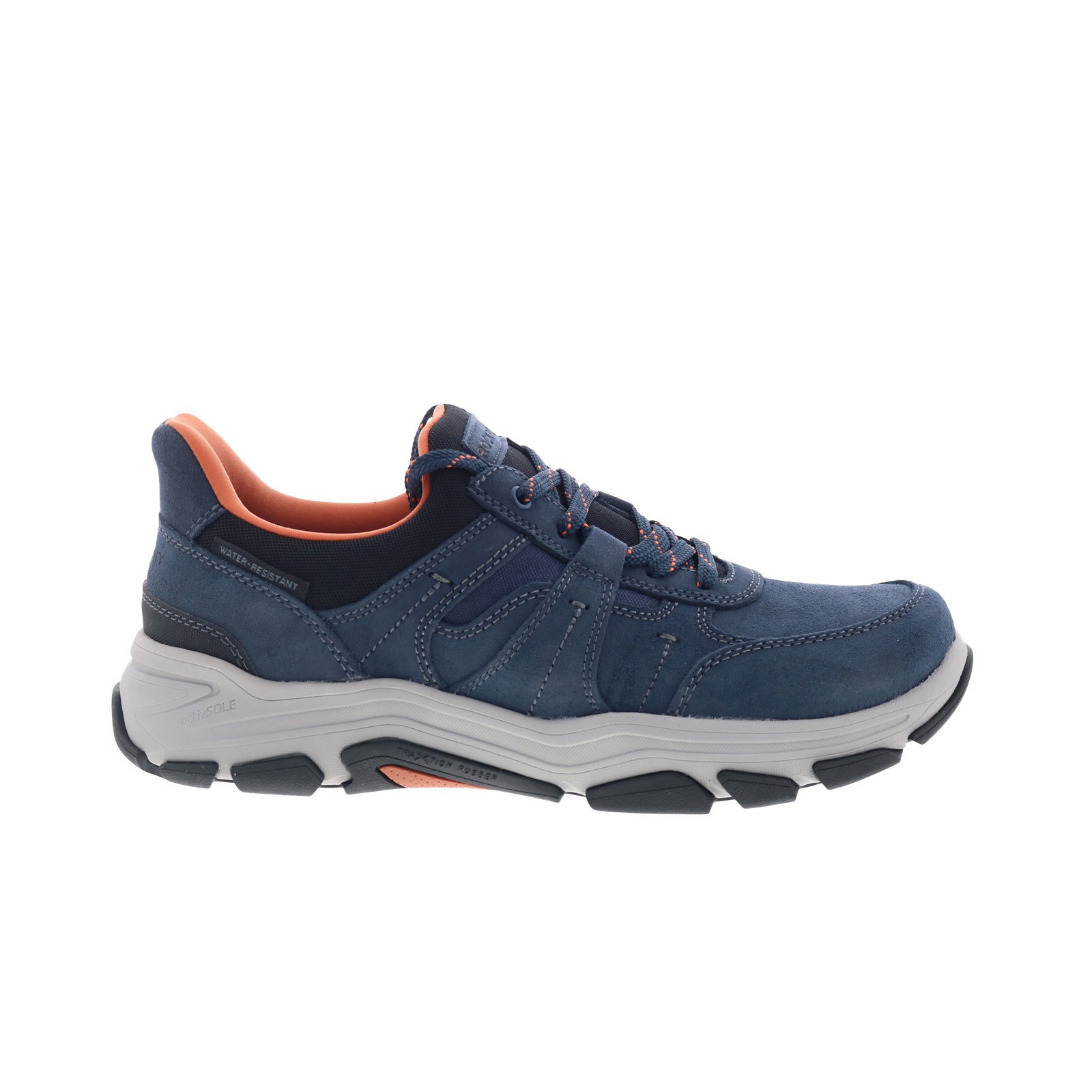 Rockport Rhett RMRHETT Mens Blue Suede Lace Up Lifestyle Sneakers Shoes