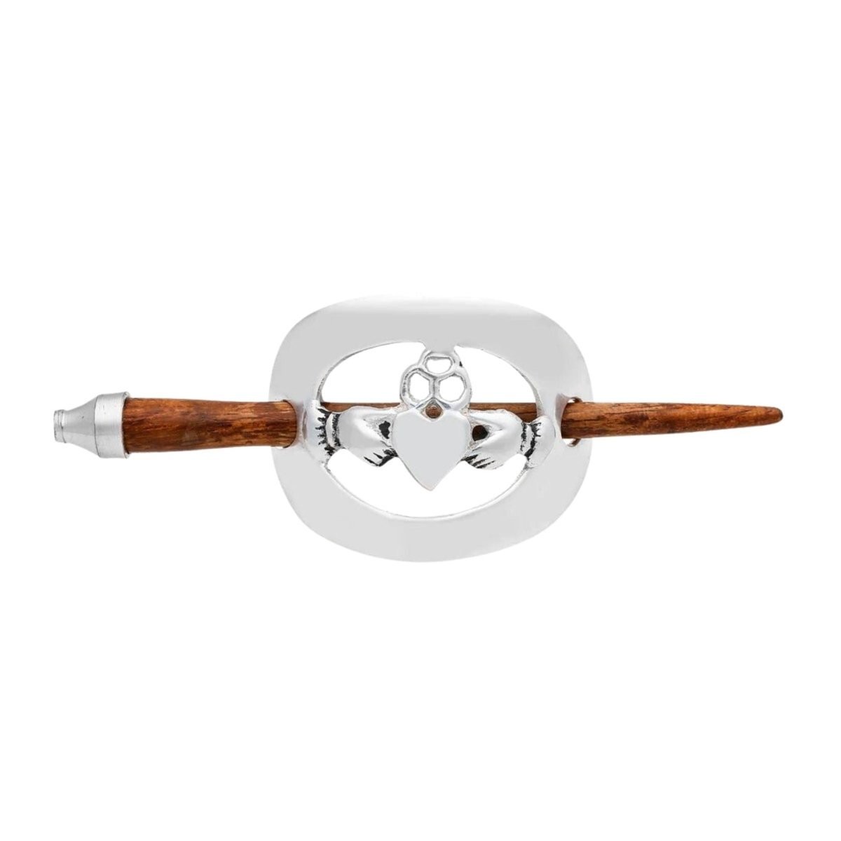 Silver Claddagh Hairslide (Small)