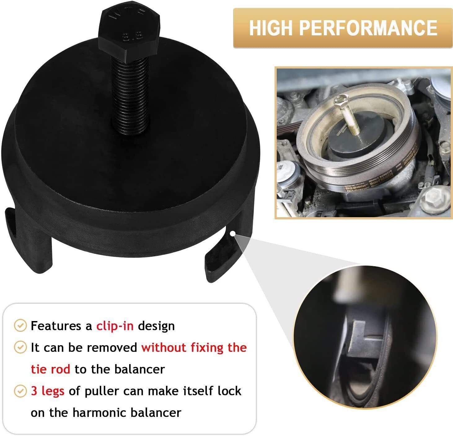 25264 Harmonic Balancer Puller Crank Pulley Puller For GM Engine Models 5.7 LS1