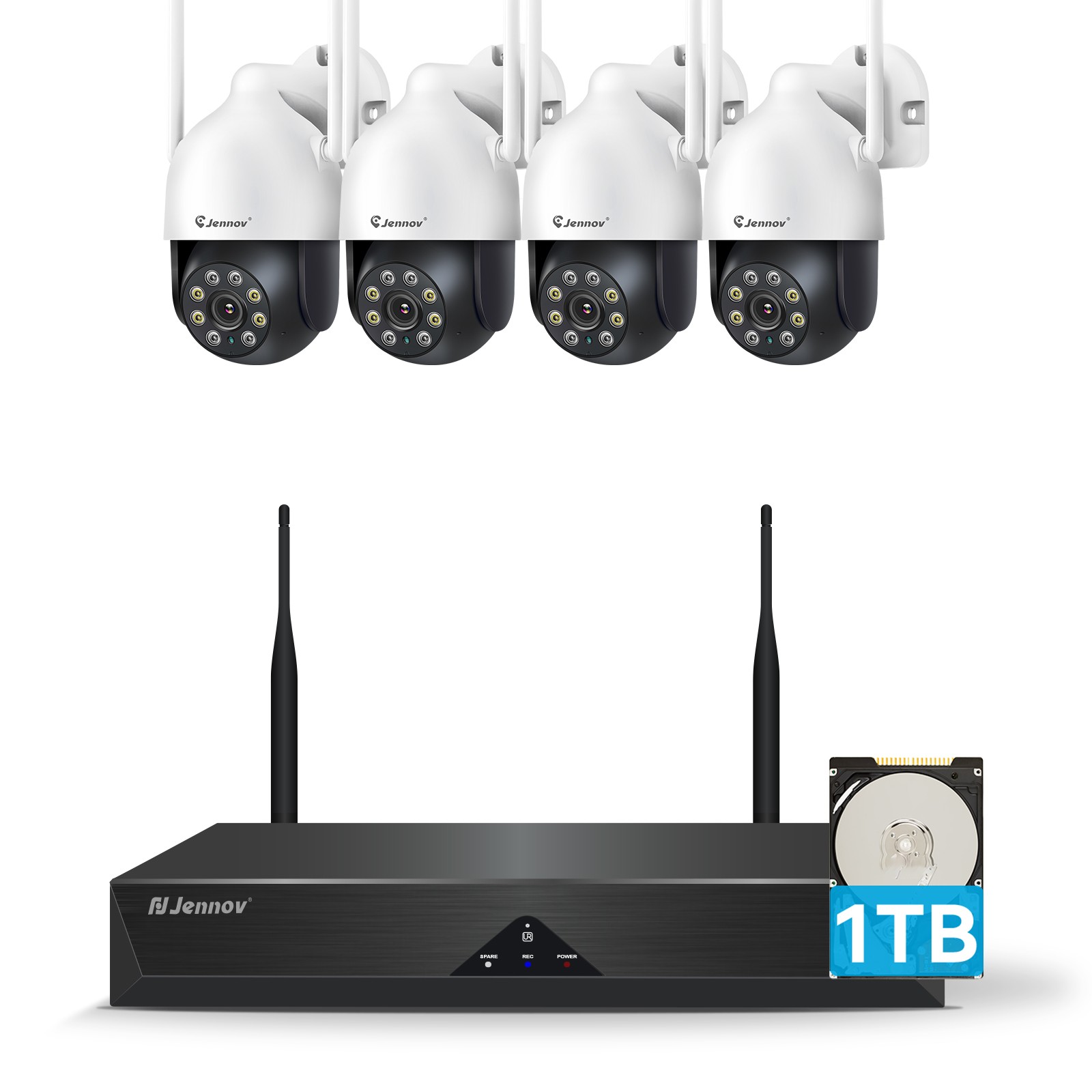 5MP Audio Wired Security Camera System CCTV Outdoor Wireless Color Night Vision