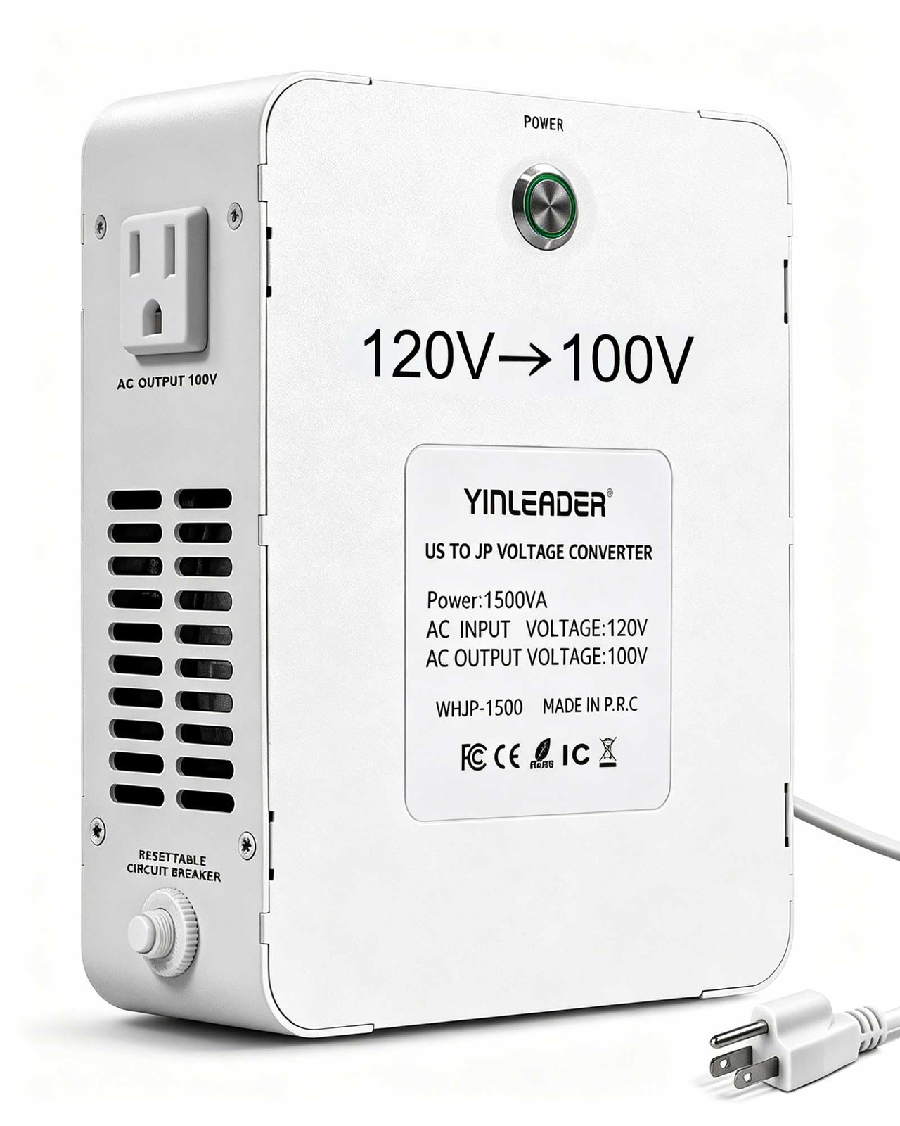 1500W US 120V to 100V JP Japan Voltage Converter Step Down Transformer Ideal ...