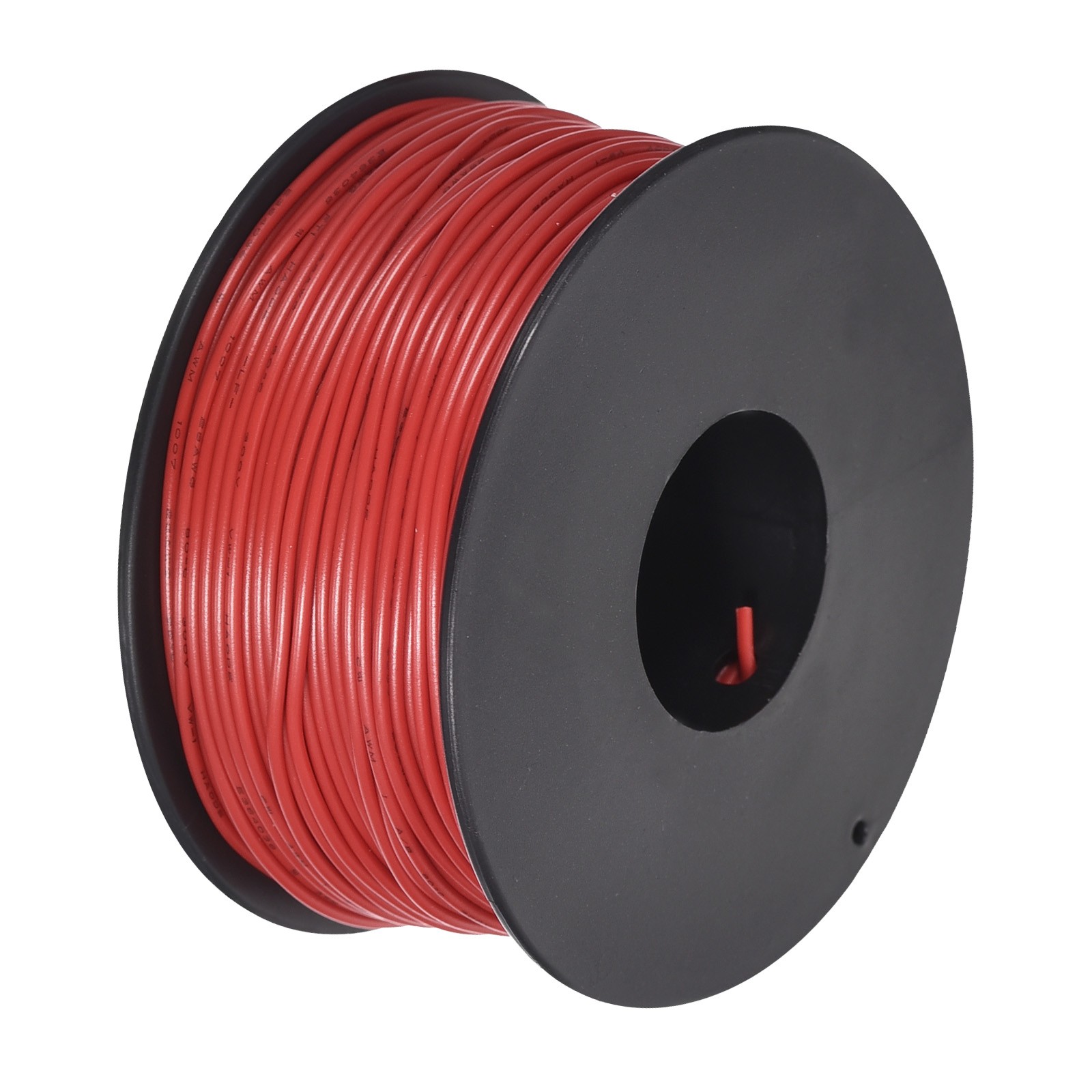 28AWG Stranded Wire PVC Hookup 50M/164ft Red, Electrical Wire UL1007 Spool