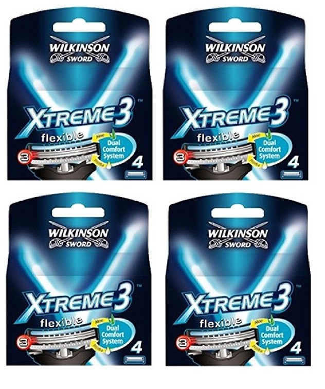 Wilkinson Sword Xtreme3, 4 Count Refill Razor Blades (4 Pk) + Eyebrow Trimmer