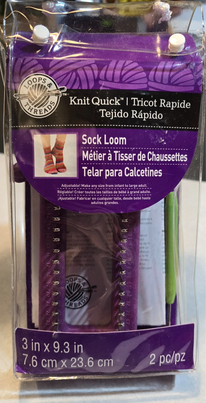 Michael's Loops n' Threads "Knit Quick" Sock Loom EUC