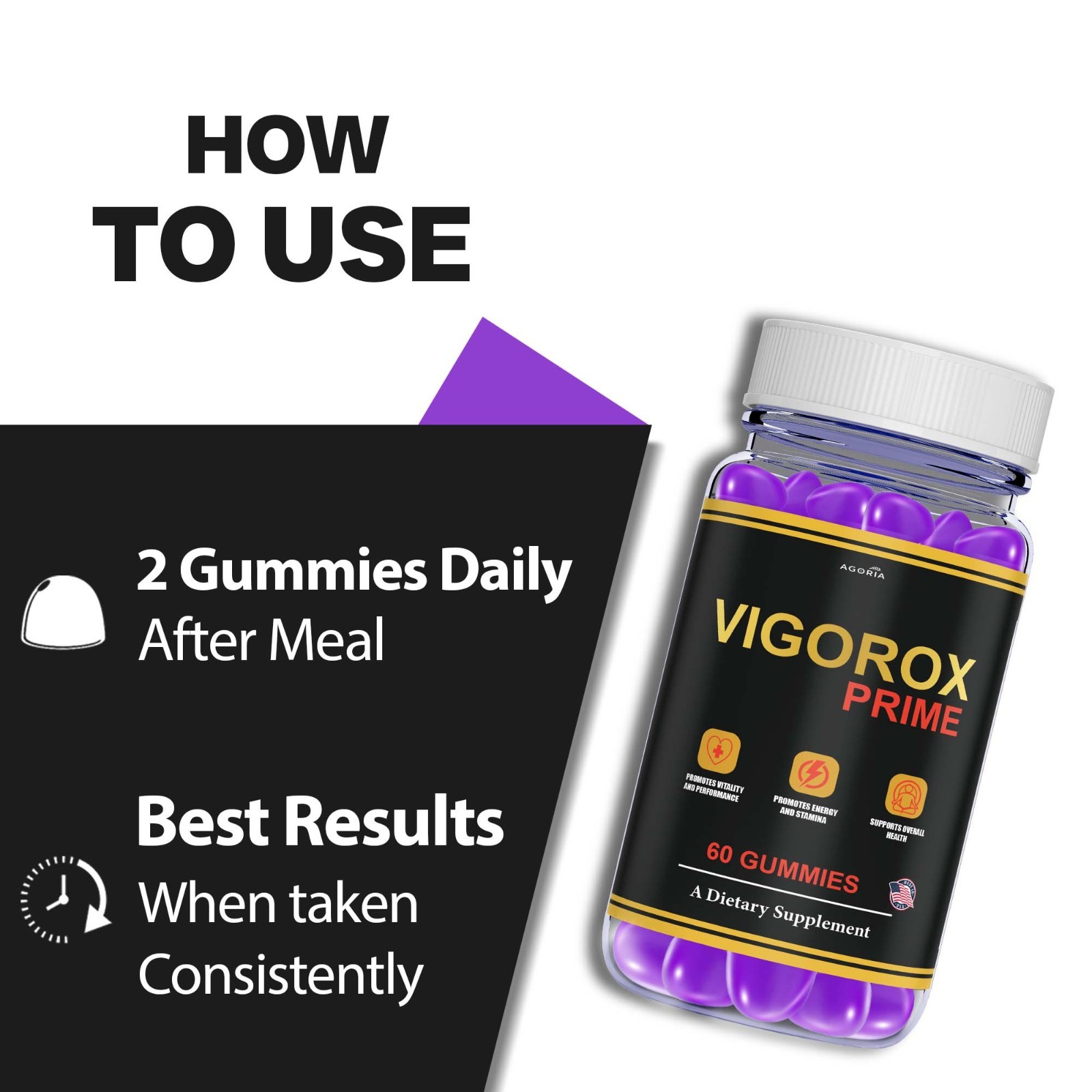 (6 Pack) Vigorox Prime Gummies Max Performance Supplement, VigoroxPrime