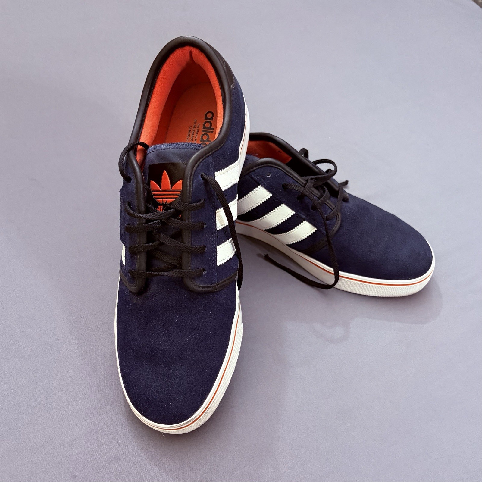 adidas Originals Seeley Size 12 Men’s Navy Suede Skate Shoes