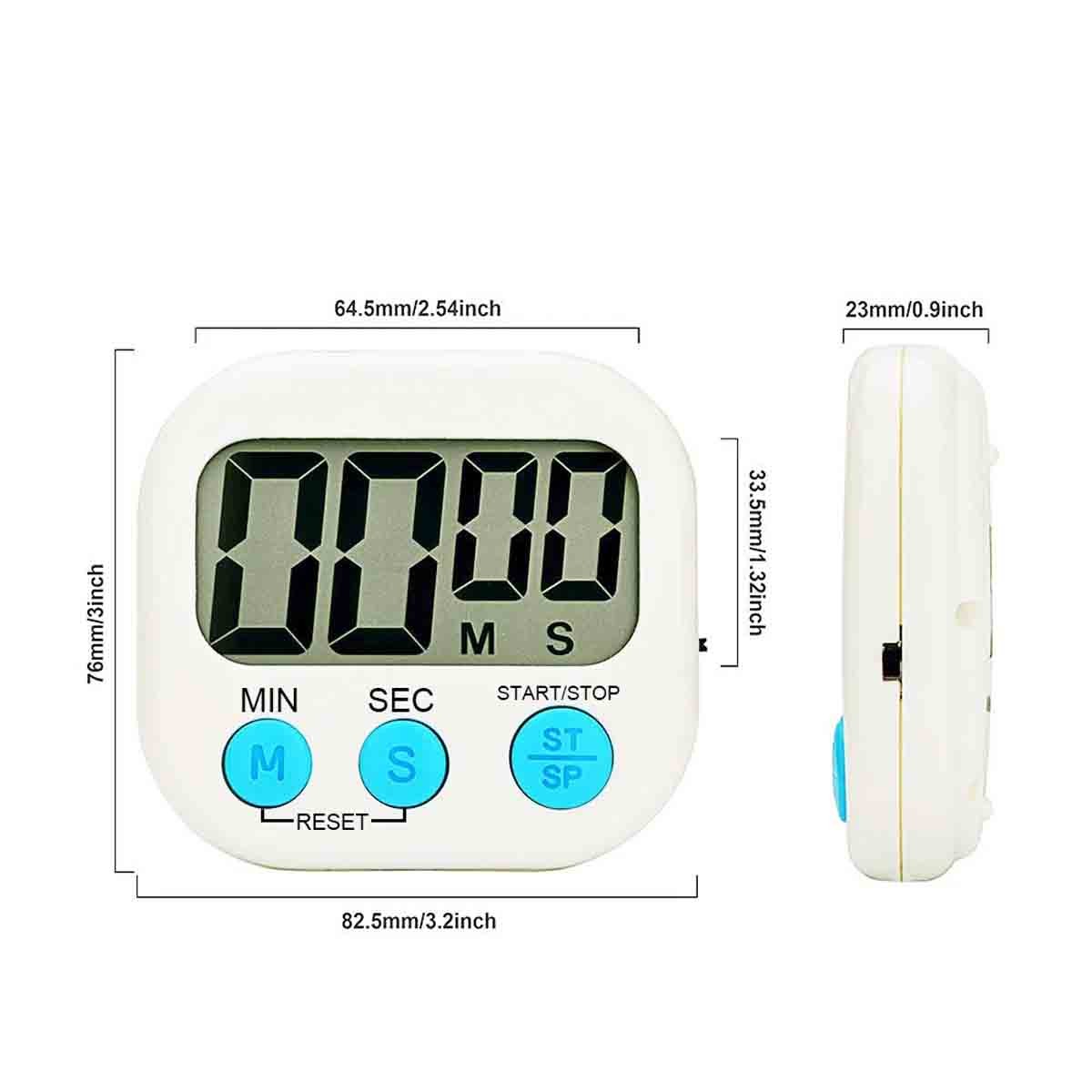 2 pcs Mini timer home office kitchen soup exercise cooking countdown US