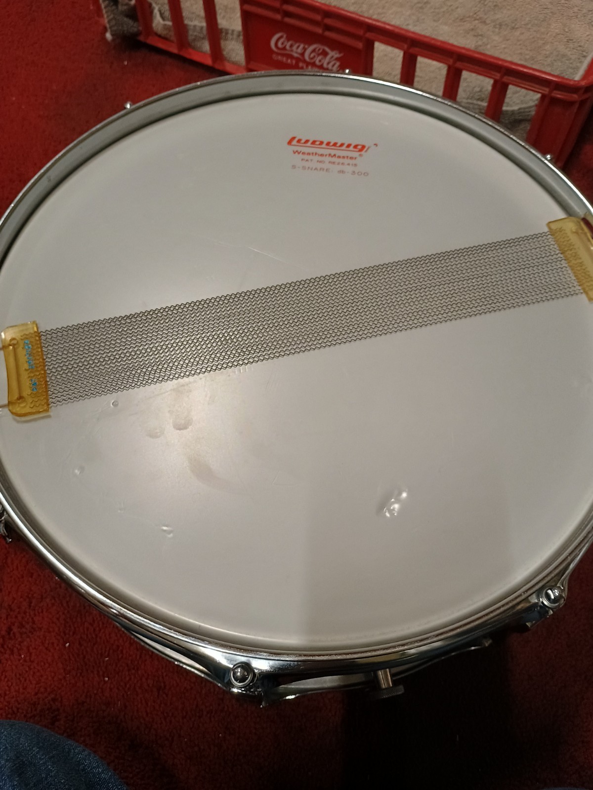 VINTAGE 14" LUDWIG 1960's 1970's SNARE DRUM WIRES PLASTIC ENDS & STRINGS-VG!