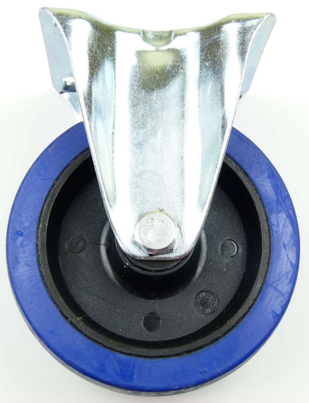 4 x 125 mm SL 200 kg/wheel blue wheels fixed castors rigid transport castors wheels