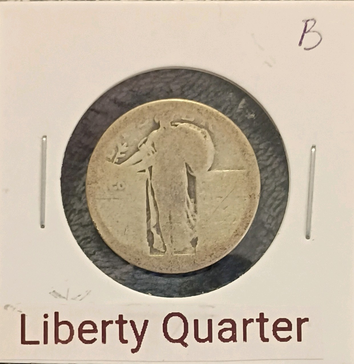 Liberty quarter - no date - 90% silver (B)