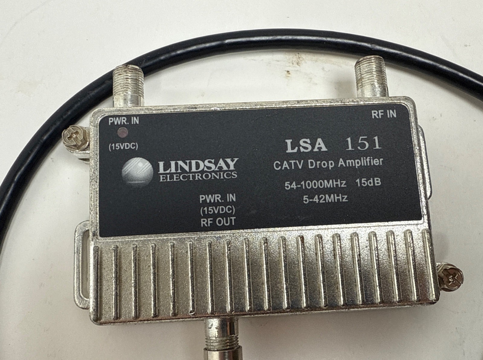 Lindsay Broadband LSA151 Drop Amplifier 1-Port 15db Reverse Gain Passive Forward