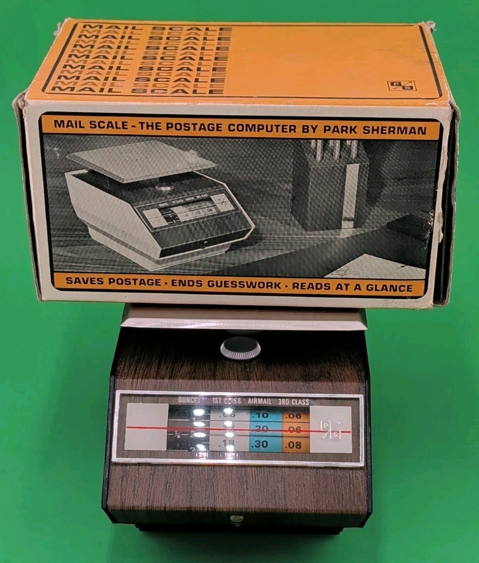 Vintage Park Sherman Postal Scale USA Mail Post Office Postage Scale